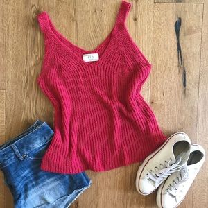 Lex Boutique red sweater tank size M